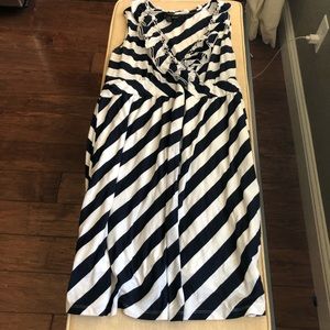 I.N.C blue and white striped dress size 2x.